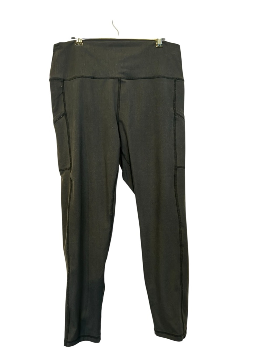 aerie Black High-Rise Leggings with Side Phone Pockets